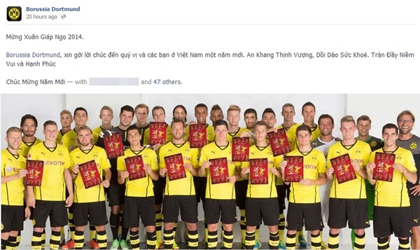 Fan bóng đá ngạc nhiên với lời chúc tết bằng tiếng Việt của Dortmund và Tottenham 1