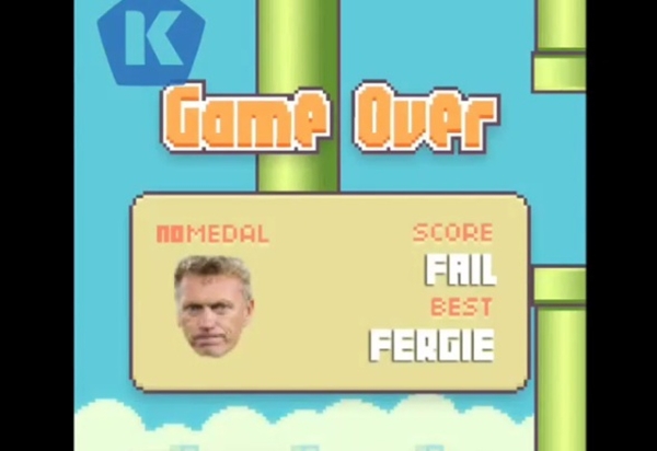 Xuất hiện Flappy Bird phiên bản… David Moyes 3