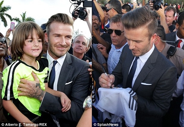 David Beckham bị “hành” tả tơi đầu tóc bởi hàng trăm fan cuồng 1