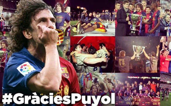 Cầu thủ Barca "rưng rức" sau quyết định chia tay của Carles Puyol 2