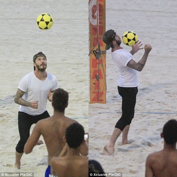 Beckham chân đất đá bóng tại Brazil 6
