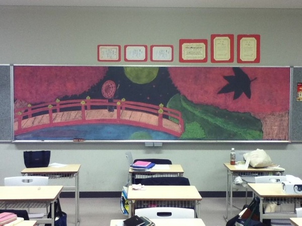 Vẽ Naruto, One Piece... cực đỉnh trên bảng đen lớp học 9