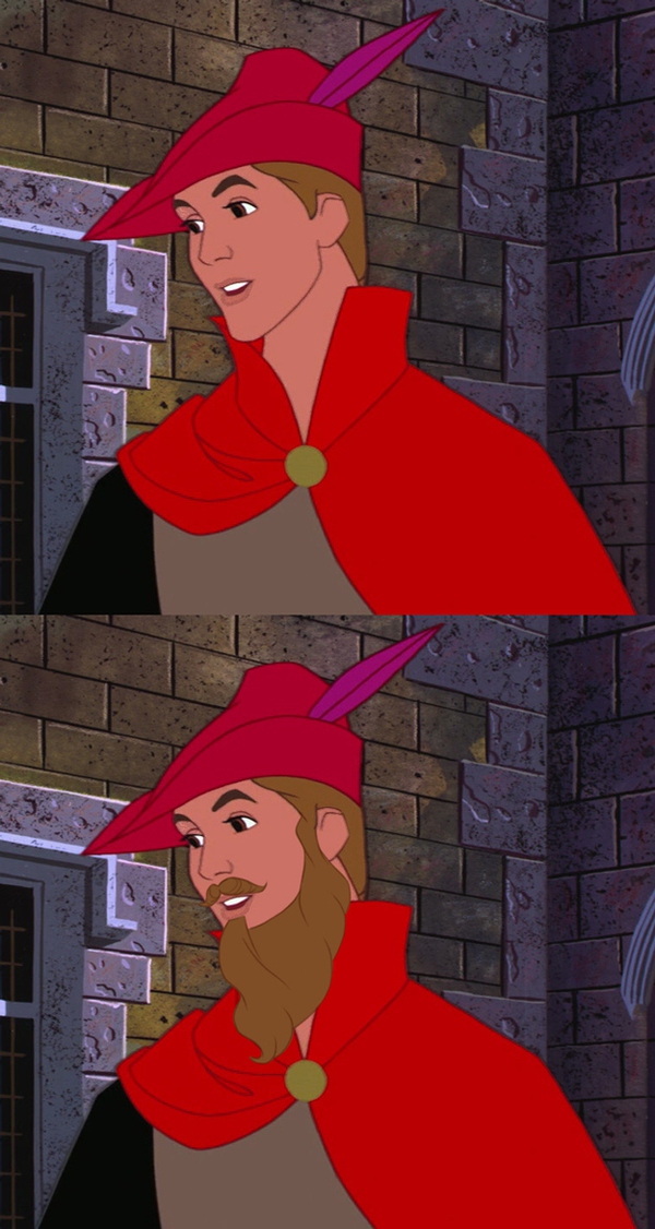 Các nhân vật Disney sẽ ra sao nếu không có râu? 9