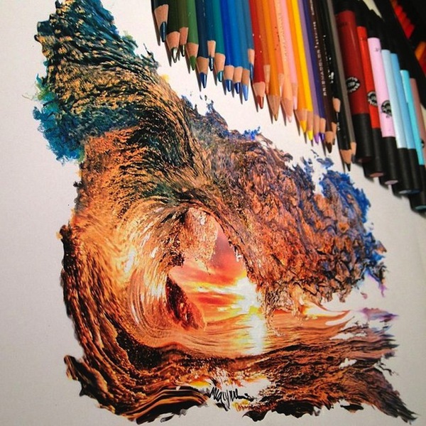 Trầm trồ trước những bức tranh siêu thực được vẽ bằng bút chì màu 10