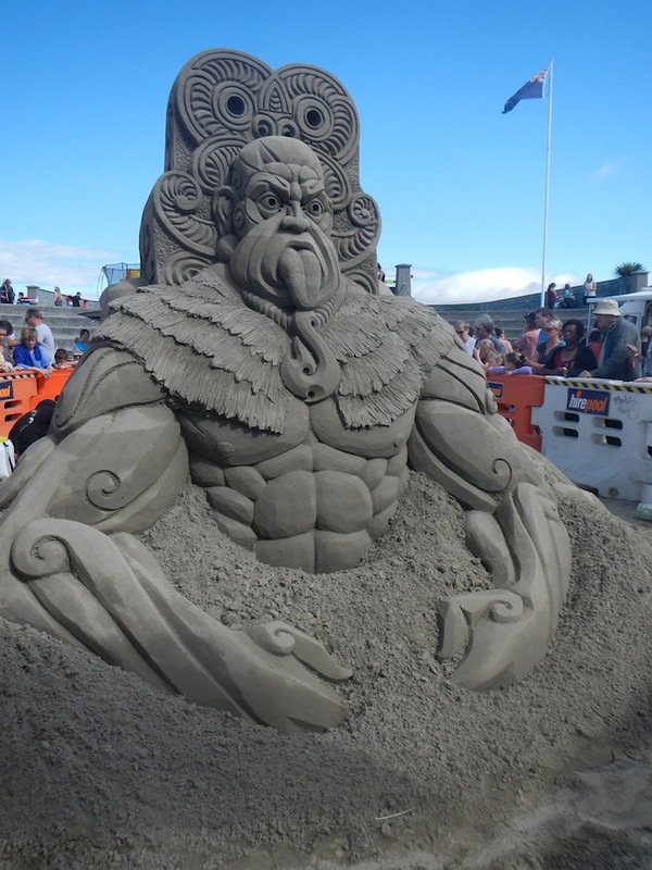 Những tác phẩm ấn tượng tại cuộc thi điêu khắc trên cát tại New Zealand 2
