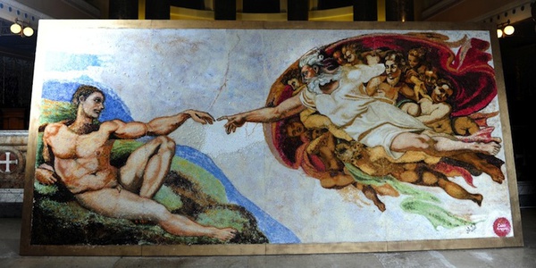 Tái hiện tuyệt phẩm hội họa của Michelangelo bằng nửa tỉ chiếc bánh rắc và kẹo dẻo 6
