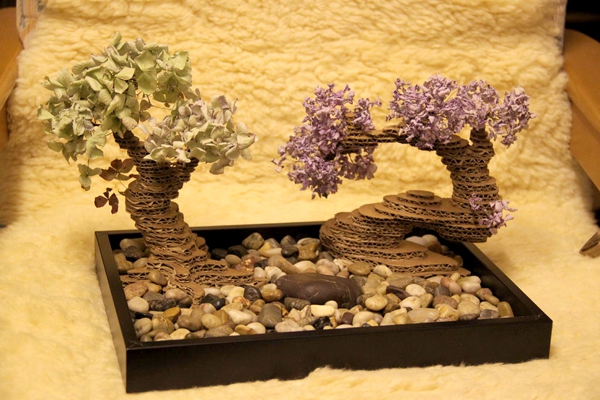 Tận dụng bìa các-tông làm cây bonsai độc đáo 6