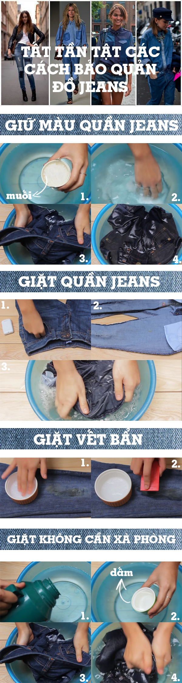 Bí quyết bảo quản đồ jeans mà bạn cần biết 1