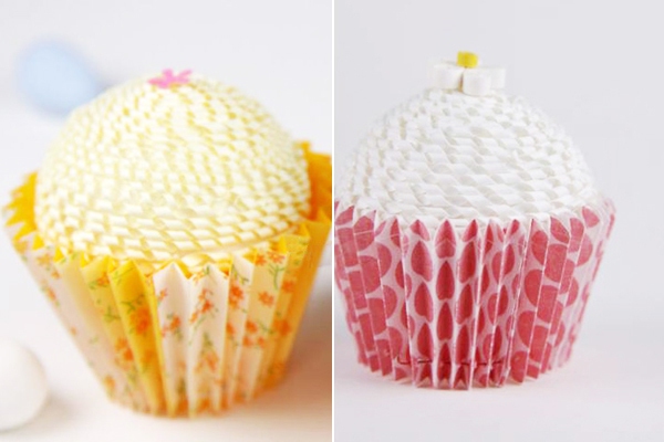 Khéo tay làm hộp quà đựng kẹo hình bánh cupcake 8