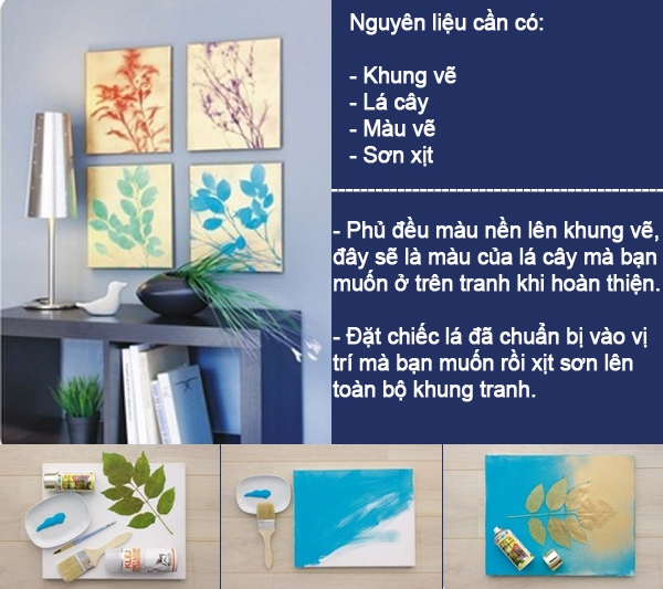 Tự tạo "tác phẩm nghệ thuật" trang trí với 3 cách đơn giản 3