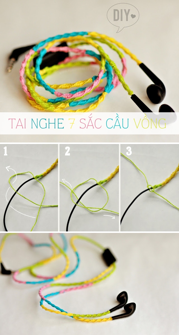 Cách tân trang tai nghe, dây sạc xấu bẩn thành đồ nổi bật 1