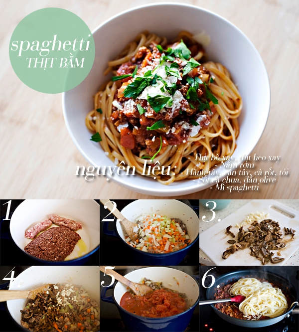 Bỏ túi thực đơn spaghetti trộn ngon tuyệt hảo 1