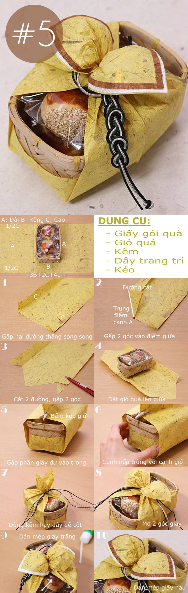 Tổng hợp các cách gói quà vừa xinh vừa tiện dụng 5