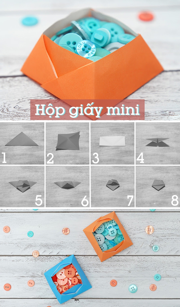 3 mẹo gấp hộp giấy origami cho bạn khéo tay