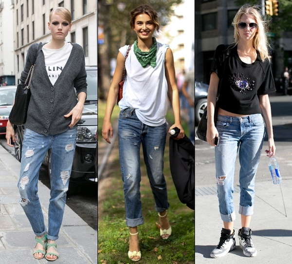 5 cách mặc denim rách đúng kiểu Thu/Đông 2013 14