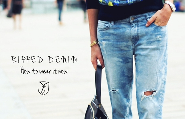 5 cách mặc denim rách đúng kiểu Thu/Đông 2013 1