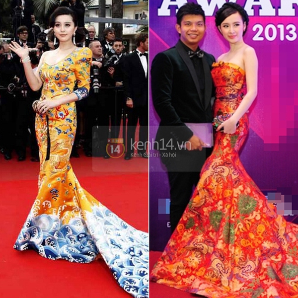 Angela Phương Trinh "tái chế" 2 kiểu váy của Phạm Băng Băng 7