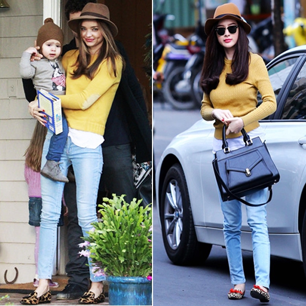 Angela Phương Trinh "học" y chang street style của Miranda Kerr 6