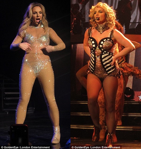 Miley Cyrus nhảy múa quên mình trong show của Britney Spears 39