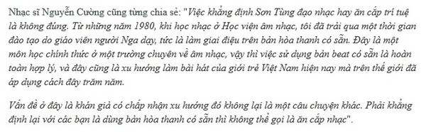 Các nhạc sĩ nhất loạt lên tiếng về "đạo nhạc" 2