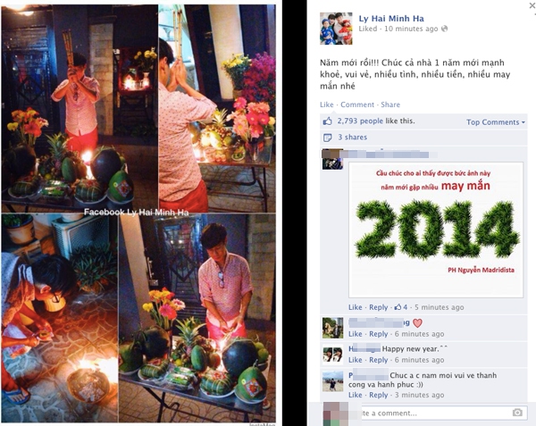 1001 cách sao Việt đón Tết trên Facebook 19