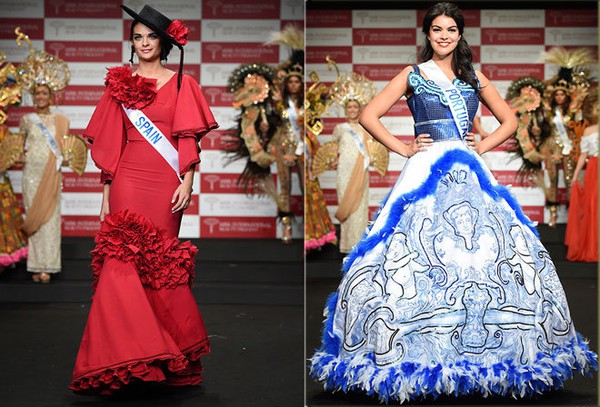 Đặng Thu Thảo tự tin khoe trang phục dân tộc tại Miss International 14