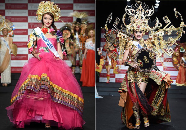 Đặng Thu Thảo tự tin khoe trang phục dân tộc tại Miss International 8