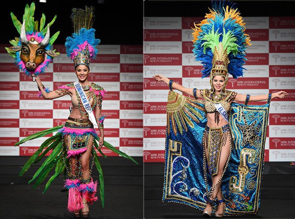 Đặng Thu Thảo tự tin khoe trang phục dân tộc tại Miss International 13
