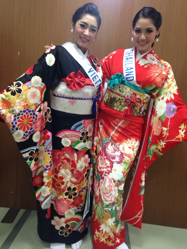 Đặng Thu Thảo xinh đẹp với Kimono tại Miss International 3