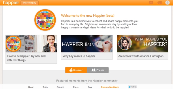 Happier &ndash; Mạng x&atilde; hội d&agrave;nh cho người "phởn" 1