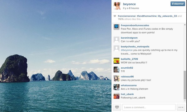 Fan xôn xao vì Beyoncé đăng ảnh như đang ở Vịnh Hạ Long 1