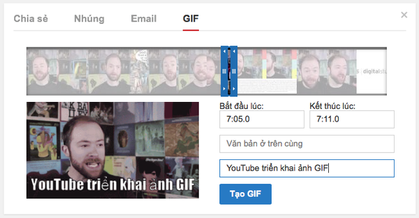Tạo ảnh GIF cực đơn giản với YouTube 5