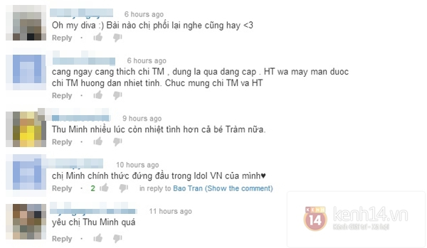 "Nổi da gà" clip Thu Minh hướng dẫn Hương Tràm chiến thắng The Voice 3