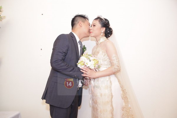 Mỹ Dzung vẫn xinh đẹp trong ngày cưới dù mang bầu 5 tháng 6