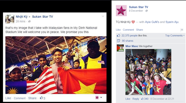 Fan Việt khiến người Malaysia cảm kích với thông điệp hòa bình trên facebook 4