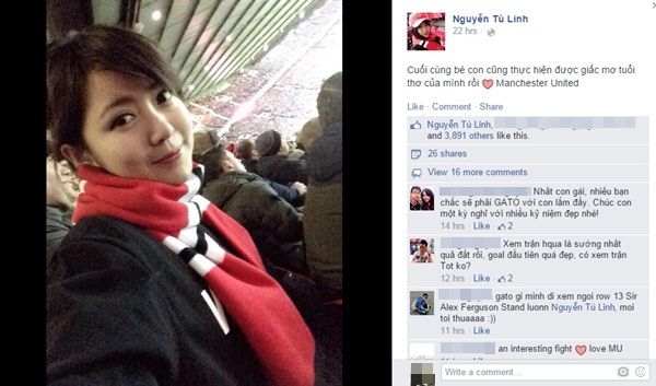 Nữ sinh Việt "tỏa s&aacute;ng" tr&ecirc;n s&acirc;n Old Trafford của Man United 10