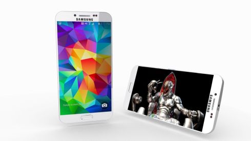 Bản thiết kế Galaxy S6 viền kim loại, mặt lưng da 1