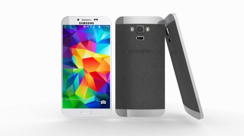 Bản thiết kế Galaxy S6 viền kim loại, mặt lưng da 3