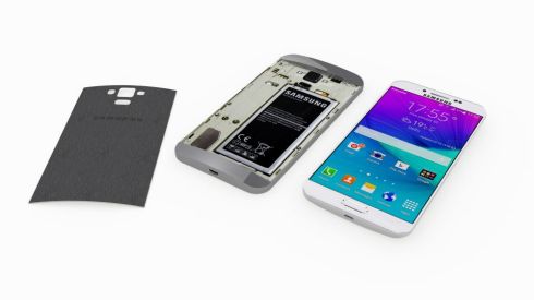 Bản thiết kế Galaxy S6 viền kim loại, mặt lưng da 6