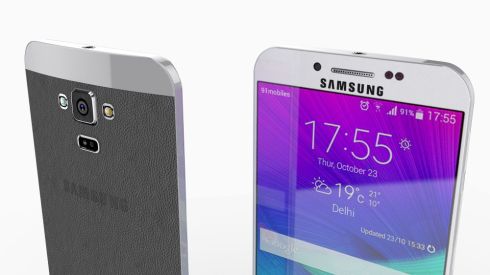 Bản thiết kế Galaxy S6 viền kim loại, mặt lưng da 8