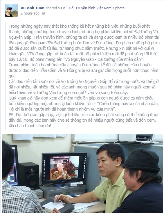Facebook sao Việt tràn ngập hình ảnh Đại tướng vào ngày Quốc tang 8