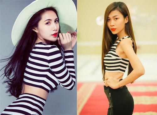 Những bản sao giống nhau th&uacute; vị của sao Việt 2