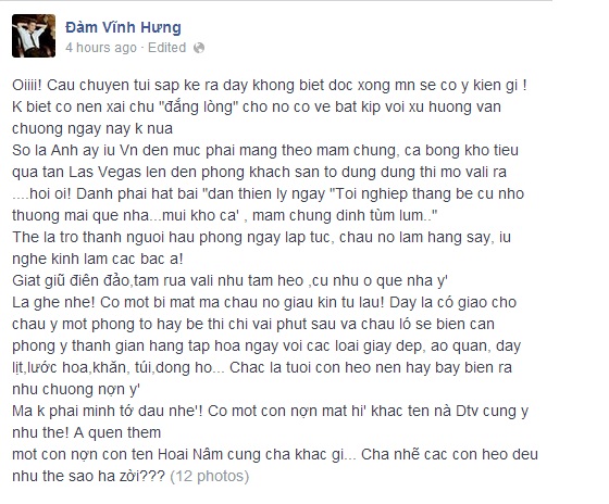 Đàm Vĩnh Hưng gọi Hoài Lâm là "con lợn con" 1