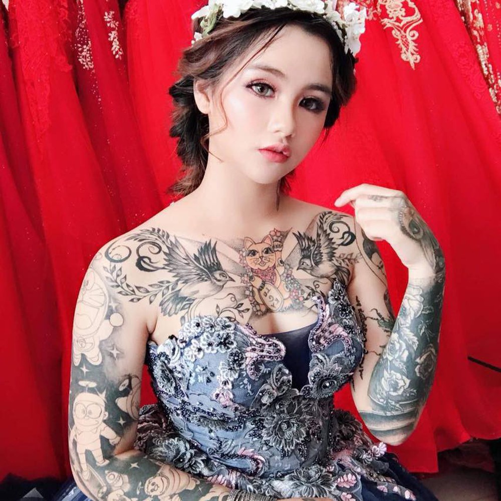 Chuyện đằng sau bức ảnh thiếu nữ diện váy cưới khoe hình xăm Doraemon, Nobita gây tranh cãi - Ảnh 4.