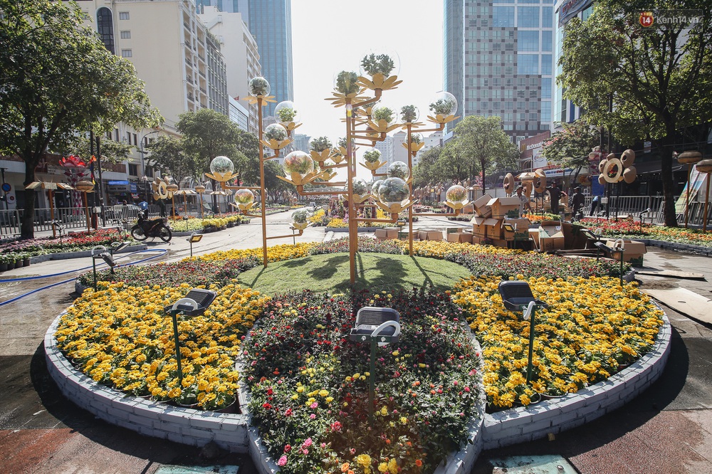 Cận cảnh đường hoa Nguyễn Huệ Tết Canh Tý 2020 khoe sắc rực rỡ trước ngày khai mạc - Ảnh 4. Cận cảnh đường hoa Nguyễn Huệ Tết Canh Tý 2020 khoe sắc rực rỡ trước ngày khai mạc - Ảnh 4.