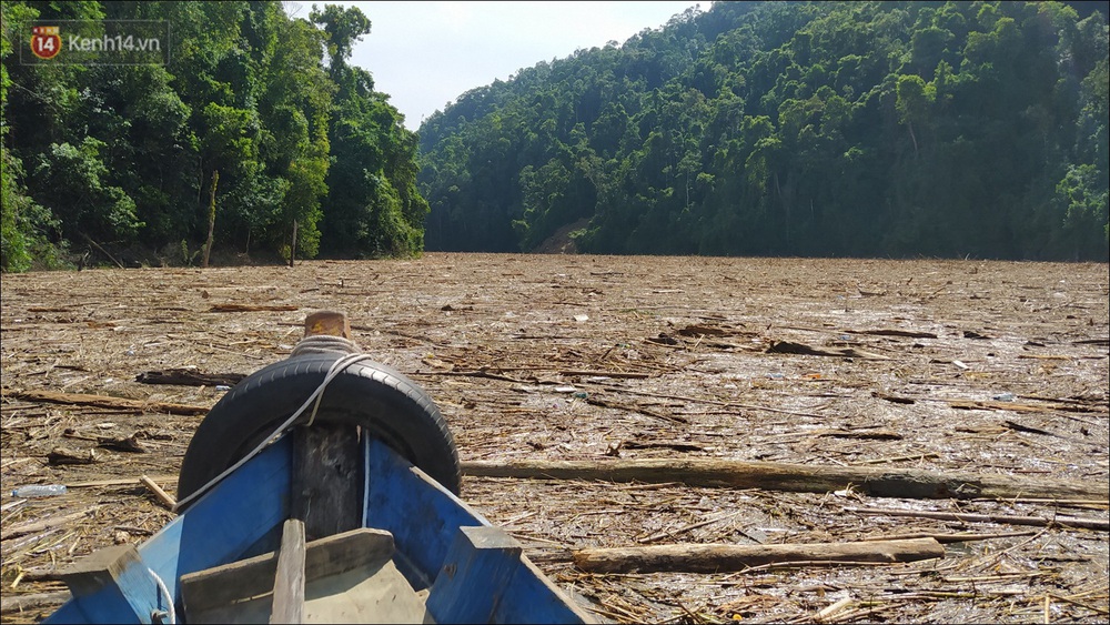 Ảnh: Bơi giữa biển rác trên sông để tìm các nạn nhân mất tích trong vụ lở núi khiến hàng chục người bị vùi lấp ở Trà Leng - Ảnh 4.