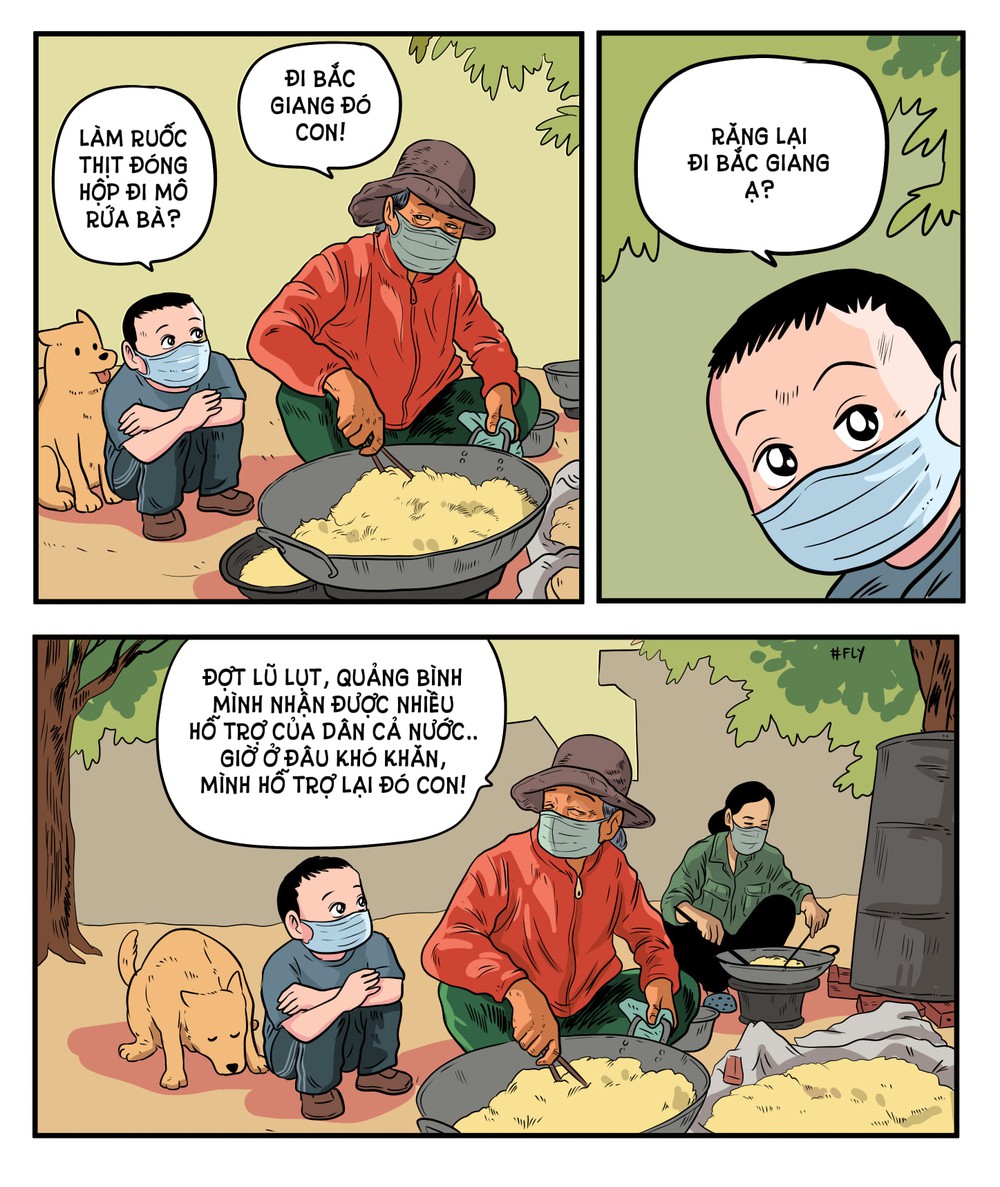 Thăng Fly và những bức vẽ đáng yêu trong dịch Covid-19: Mình muốn người dân nhìn thấy nhau trong đấy: Thông cảm, yêu thương và đoàn kết - Ảnh 8.