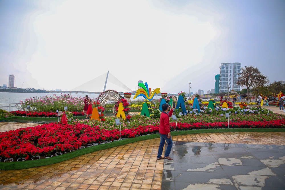 Du khách đổ xô đến chụp ảnh với dàn linh vật rồng đẹp sắc sảo tại đường hoa Tết Đà Nẵng - Ảnh 11.