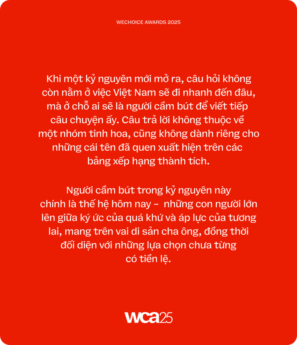 WeChoice Awards 2025: Mỗi ch&uacute;ng ta đều đang c&ugrave;ng viết tiếp c&acirc;u chuyện Việt Nam- Ảnh 2.