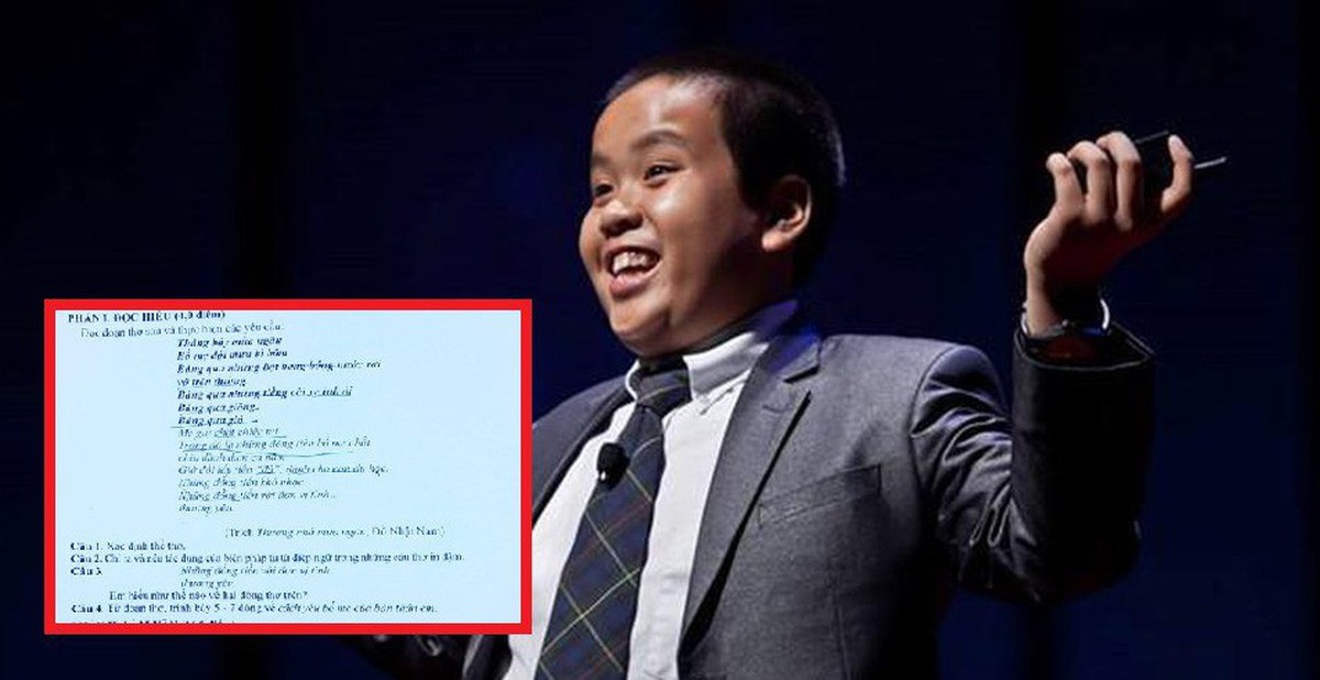 Đề thi chuyên Văn lớp 10 ở Nghệ An gây bất ngờ khi yêu cầu học sinh phân tích thơ của thần đồng Đỗ Nhật Nam